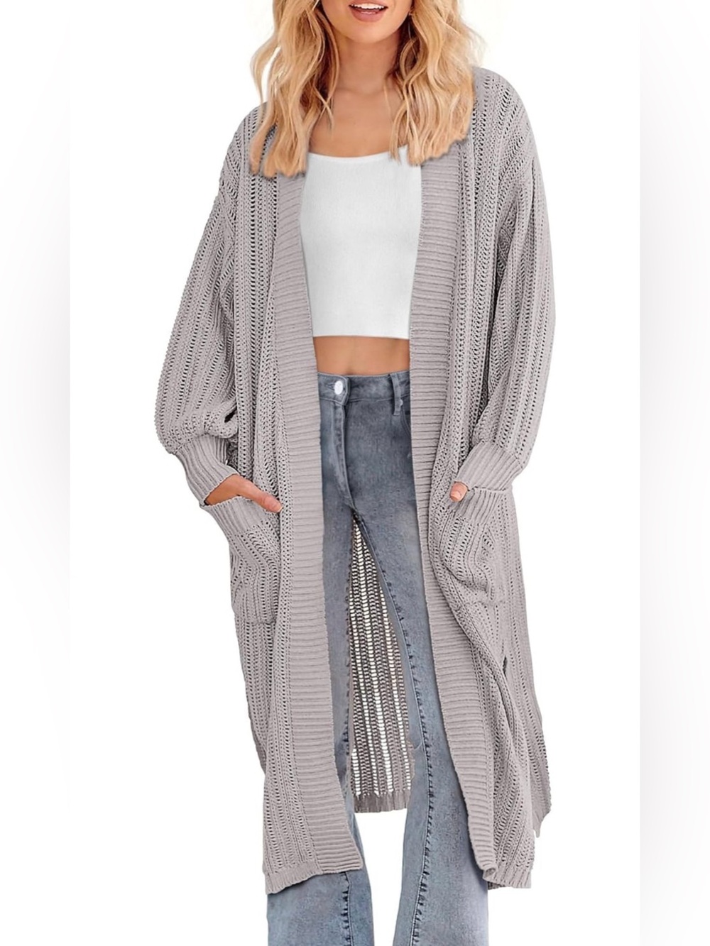Women's Long Cardigan Sweaters SIZE MEDIUM